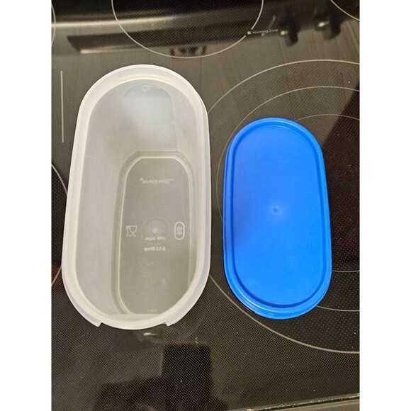 Vintage Tupperware Oval Modular Mates 4.5" 1612-1 With Blue Lid - Picture 5 of 8